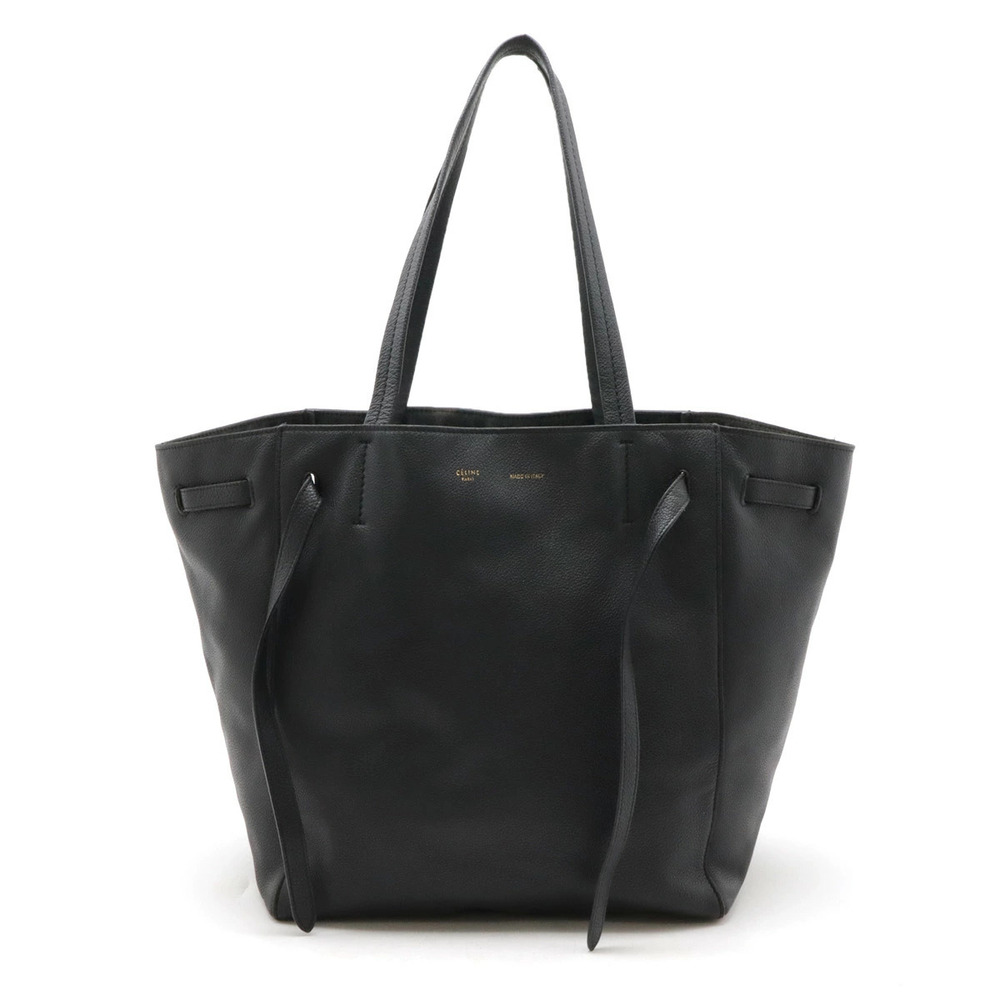 Celine Cabas Phantom Tote Bag Shoulder Hobo Leather Black